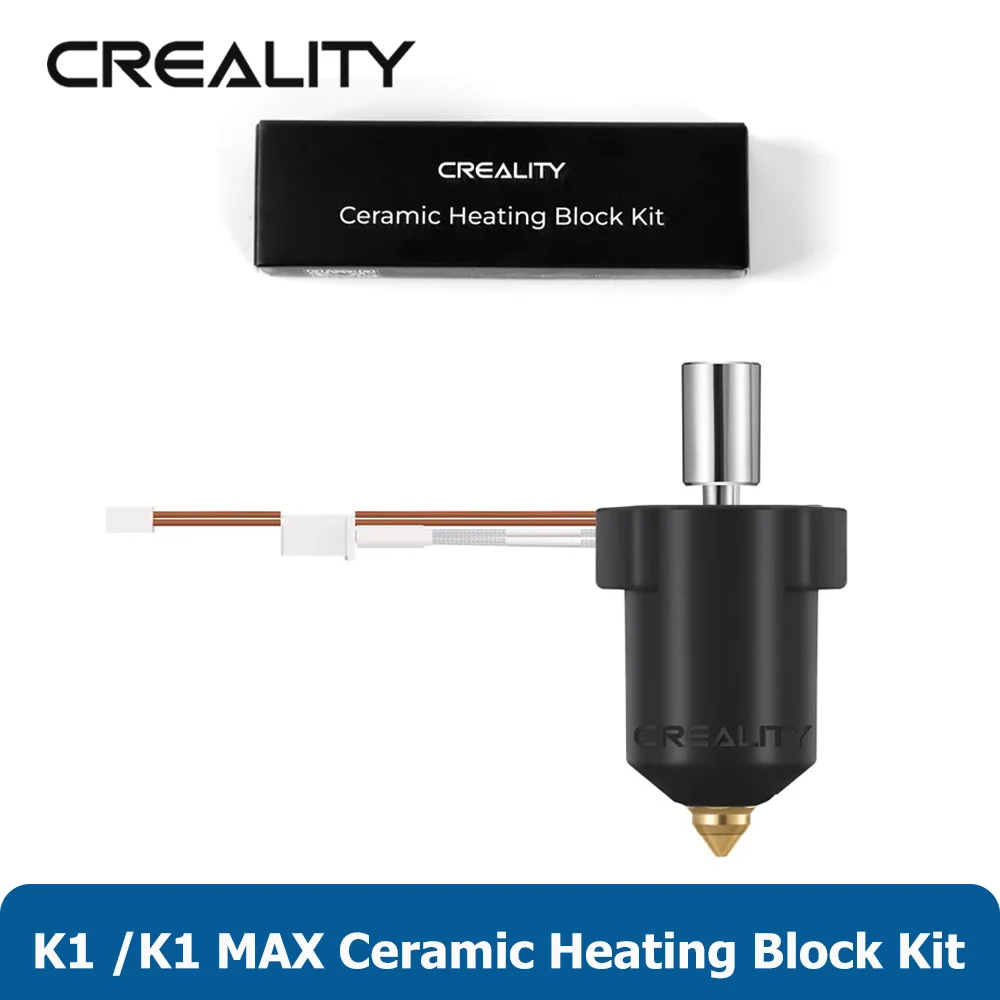 For Creality K1 / K1 Max Hotend Kit Ceramic Heating Block Nozzle 300°C  Extruder High Speed High Flow For Creality K1 Upgrade