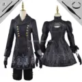 Anime NieR:Automata 2B and 9S Yorha Black Dress Cosplay  Nier Automatas 2B Nier Costume Plus Size Fancy Dress preview-1