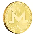 Monero Crypto Souvenirs Coin Golden Plated Commemorative Coins Non - Currency Collection Gift Home Decor