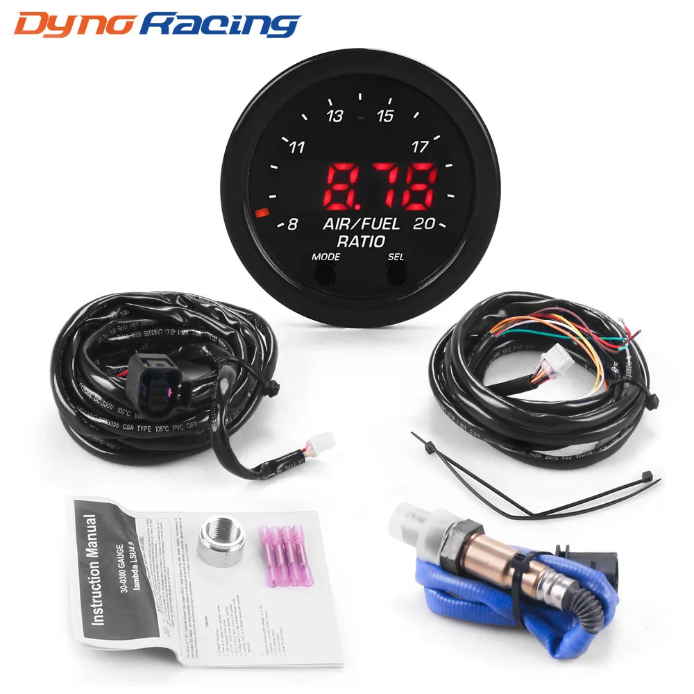 30-0300 X-Series Wideband O2 Air Fuel Ratio Gauge Kit LSU 4.9 0258017025 Oxygen Sensor AFR Sensor Controller Gauge-animated-img