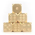 Brass Dice Pure Copper Metal Solid Dice Hand-polished Bar Supplies Creative Mahjong Sieve Entertainment Gambling Dice