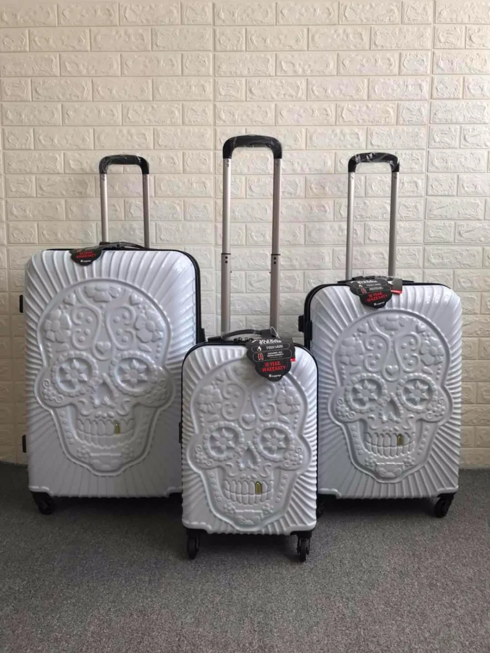 skull luggage