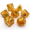 DND Gift Resin DND Dice Set For Board Games Role Playing Table Game Sharp Edge Dice Handmade RPG Dice-L22