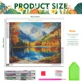 RUOPOTY DIY Diamond Painting Landscape Full Round Diamond Embroidery Lake View Snow Mountain Modern Craft Kit Gift Wall Decorati