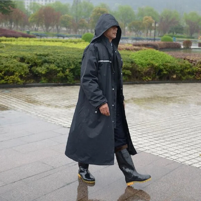 mens long rain mac