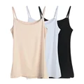 Summer Women Camisoles Crop Top Sleeveless Shirt Lady Bralette Tops Strap Home Sleepwear Camisole Base Vest Tops fit for 35-70kg preview-2