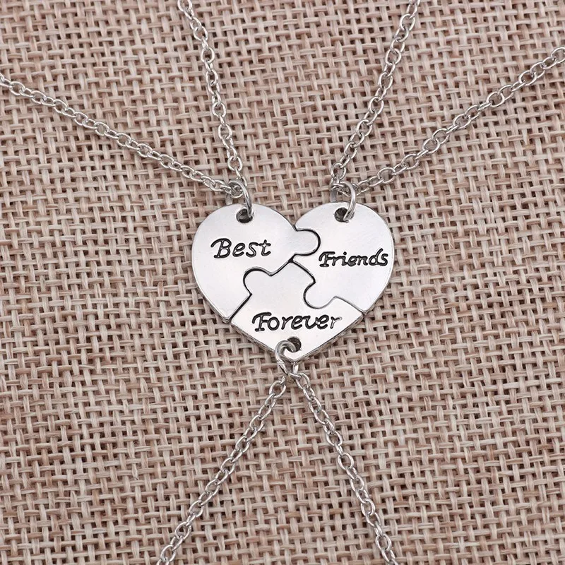 Vnox BFF Friendship Necklaces for 2 Best Friends Gifts, Custom Engrave  Couple Heart Love Forever Pendant BFF Necklaces Set