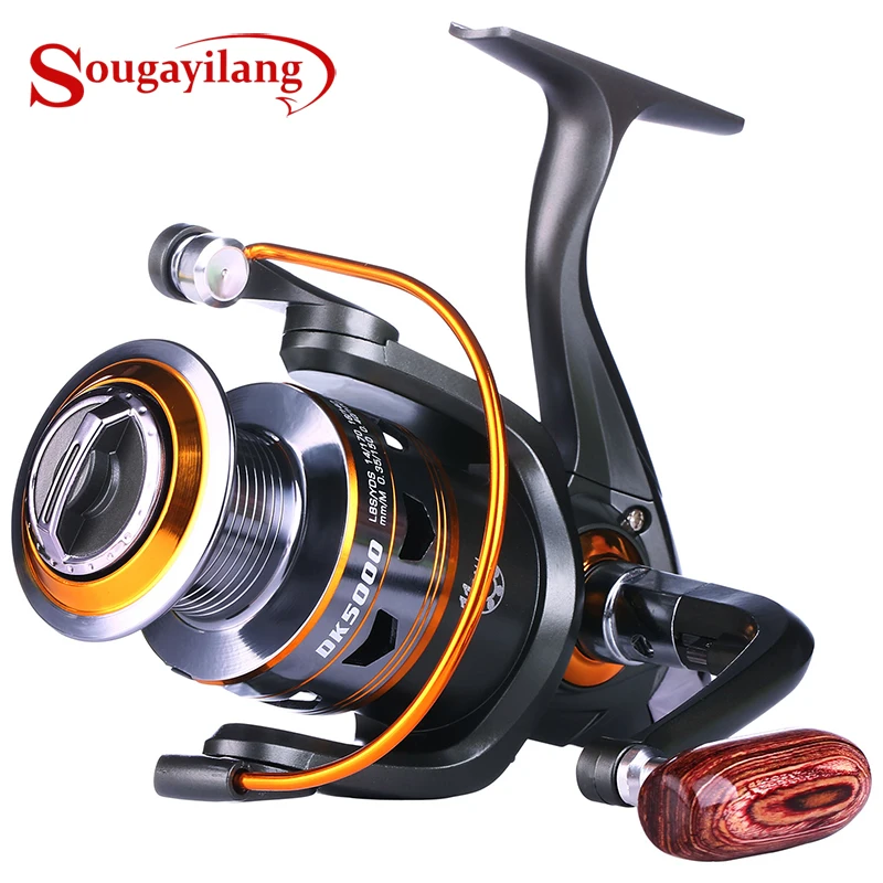 Купить Рыбная ловля  Sougayilang DK1000-DK6000 Spinning Fishing Reel 11 BB  Cost-effective Reel 12KG Max Drag Power Fishing Reel Fishing Tackle Gear