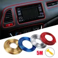 5 Meter Car Moulding Decoration Flexible Strips Interior Auto Moldings Car Cover Trim Dashboard Door Edge Car-styling Universal