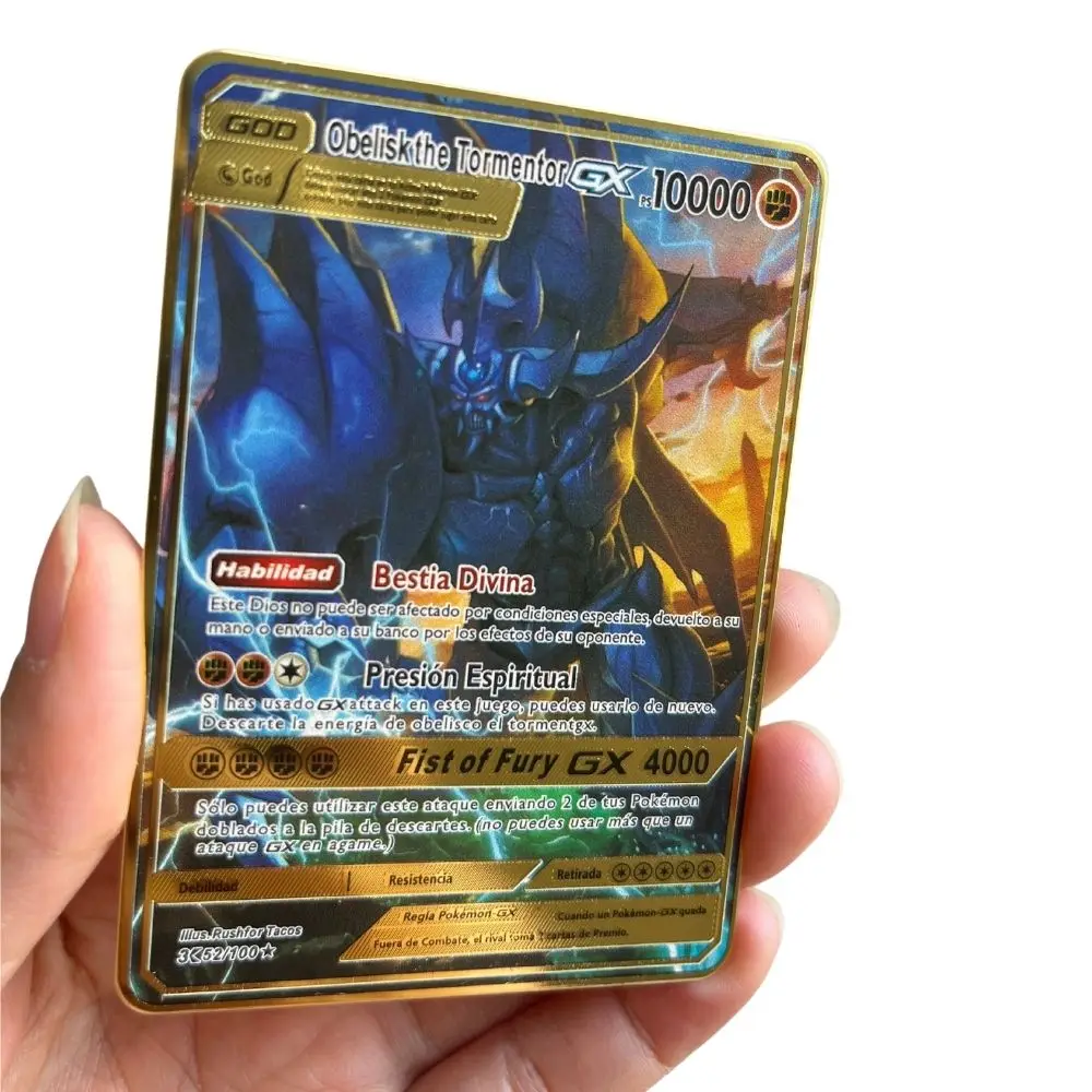 2023 new 10000 Arceus Vmax Gx gold pocket monster card Spanish iron metal  Pokmo Letters children's gift game collection card