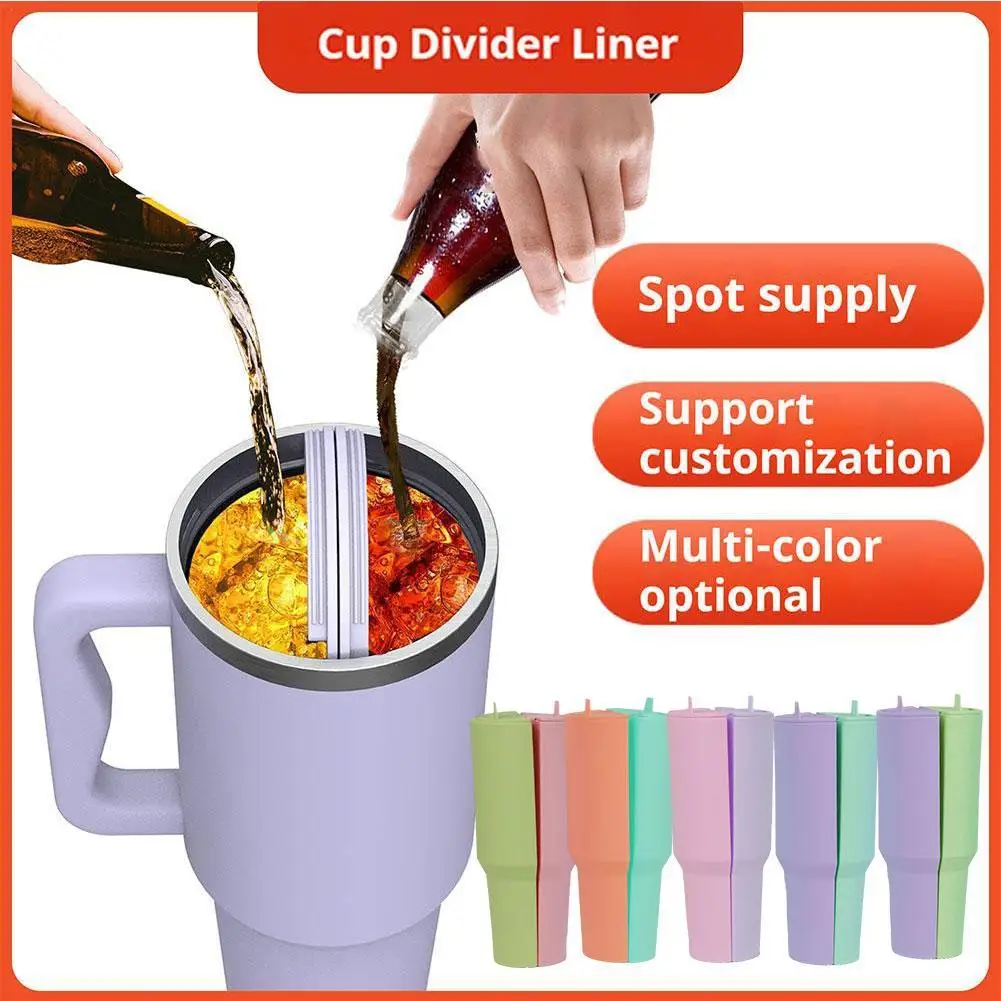 For Stanley Cup Accessories 40oz Cup Silicone Ice Bullion Cup Inner Separator Cup Drink Separator Cup Sleeve-animated-img