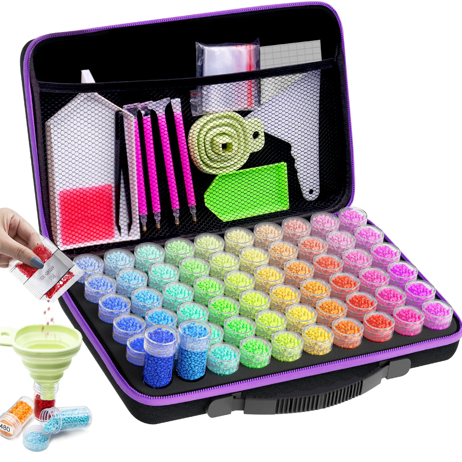 5d Diamond Painting Accessories Storage Box 7/15/30/60 Slot Beads