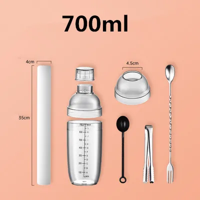 Shaker Wine Mixer Bar Wine Tool Barware Beverage Drink Plastic Cup Shaker  350ml/530ml/700ml/1000ml Cocktail Mixer