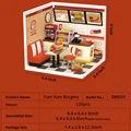 Robotime DIY Miniature House Kit Dollhouse Model Kit with LED Burger Shop And Leisurely Cheers Bar And Sweet Sips Tea preview-3