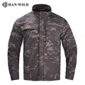 HAN WILD Men Autumn Outdoor Hiking Jackets Waterproof Casual Running Sports Coat Jacket Hiking City Commute Fashion Coat preview-2