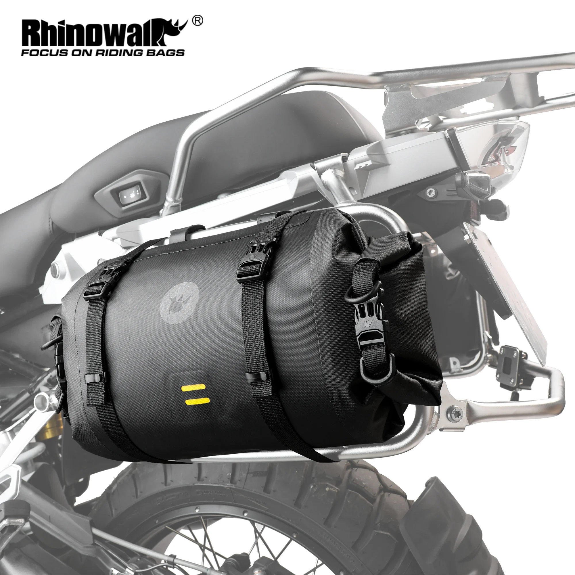 Rhinowalk  Motorcycle Side Bag 100% Waterproof Back Seat Tail Pannier Rack Bag 8L/12L/16L/24L Travel Trunk Saddle Luggage Bag-animated-img