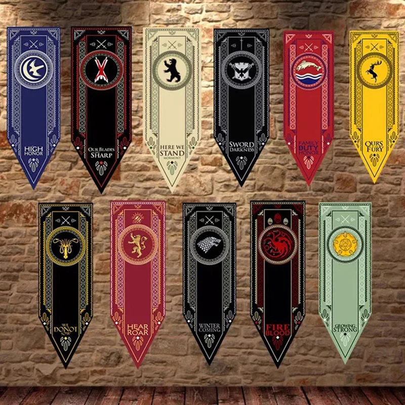 Home Decor Flags Game Thrones And Banner A Song of Ice and Fire Party Bar Room Indoor Outdoor Club Decoration Toys-animated-img