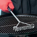 Barbecue Grill BBQ Brush Clean Tool Grill Accessories Stainless Steel Bristles Non-stick Cleaning Brushes Barbecue Accessories