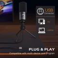 FIFINE USB Condenser Microphone with Gain Knob,Metal Recording Mic for Home Studio,Podcasting,Voice-over,Laptop,Windows -K669 preview-5