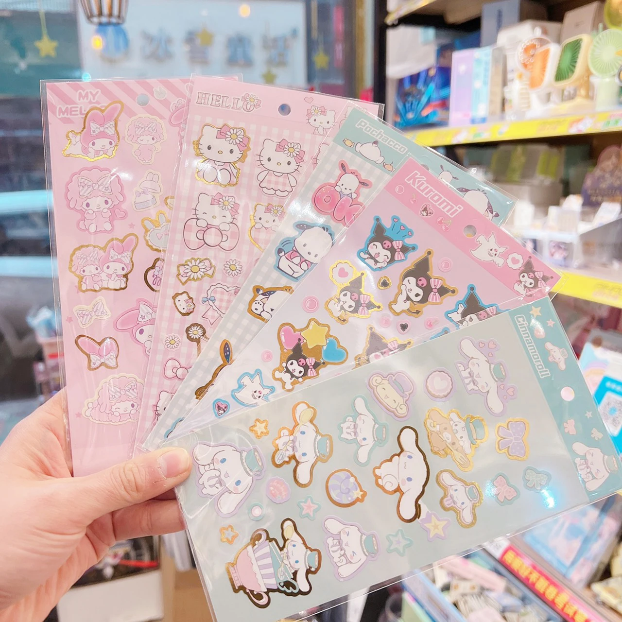 Cute Cartoon Sanrio Stickers Book Account Material Stickers Kuromi