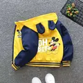 New Spring Baby Boys Girls Jacket Fashion Cartoon Mickey Minnie Mouse Print Outerwear for Kids Clothes Children Windbreaker Coat preview-1