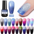 LILYCUTE 7ml Thermal Gel Nail Polish Vernis Semi Permanent 3 Layers Temperature Color Changing Nail Gel Soak Off Gel DIY Design