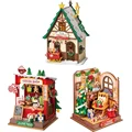 Robotime DIY Miniature House Kit Decoration Christmas Fireplace Mini House Building Craft Kits for Adults Gift  For Christmas preview-1