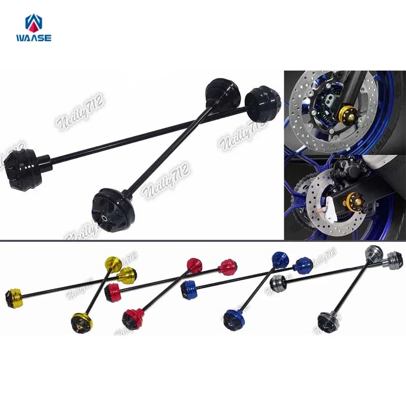 WAASE Wheel Fork Axle Sliders Cap Crash Protector For BMW S1000RR S 1000 RR 2009 2010 2011 2012 2013 2014 2015 2016 2017 2018-animated-img