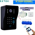 Wireless doorbell Outdoor WiFi door bell ip video intercom smart phone home w/ outdoor camera RFID Card electric lock