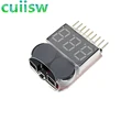 2 IN 1 1-8S Lipo/Li-ion/Fe Battery Voltage Tester Low Voltage Buzzer Alarm Checker For Vehicles & Remote Control Toys preview-2