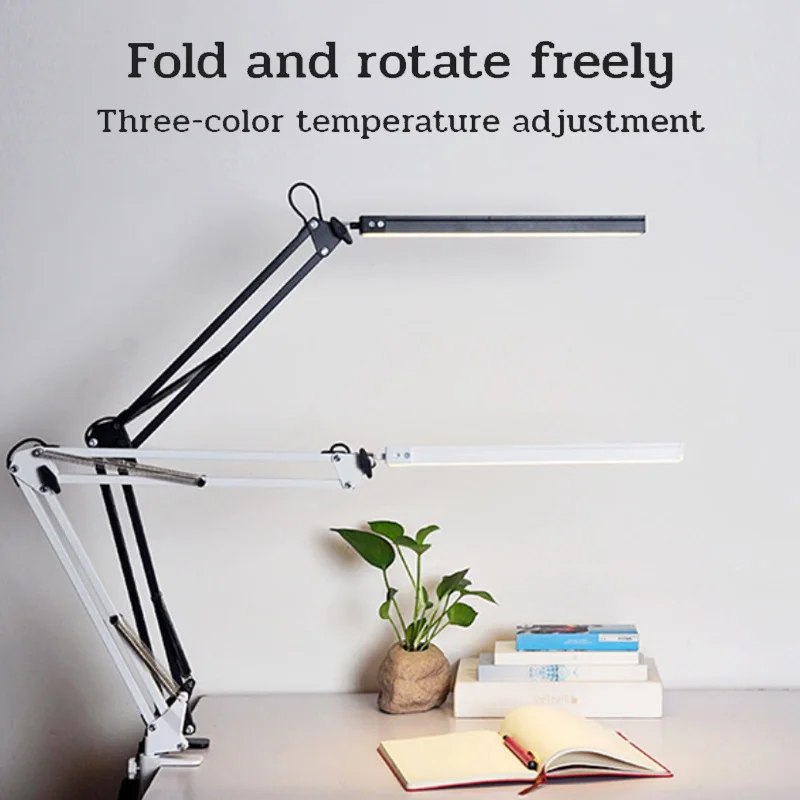 Flexible Table Lamp with 8X Magnifier Glass Swing Arm Dimmable LED Desk  Light Illuminated Magnifying Reading Working Lamp