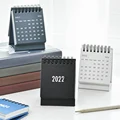 2021 2022 Simple Black White Grey Series Desktop Calendar Dual Daily Schedule Table Planner Yearly Agenda Organizer Office preview-4
