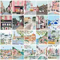 RUOPOTY Painting By Numbers Draw Landscape City Decorative Paintings Handicraft Paintings Wall Decor