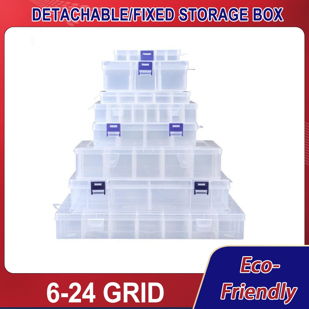 15 Grids Compartment Plastic Storage Box Screw Holder Case