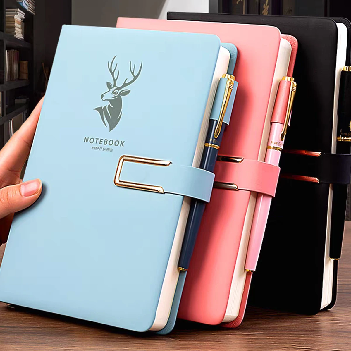 A5 Retro Notebook Soft Leather Cover 160/360 Pages Agenda for Students Business Office School Stationery Supplies-animated-img