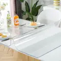 Clear Table ProtectorPlastic Table Cover Protector, Desk Protector Mat, Desk Pad Waterproof PVC   cover table preview-1