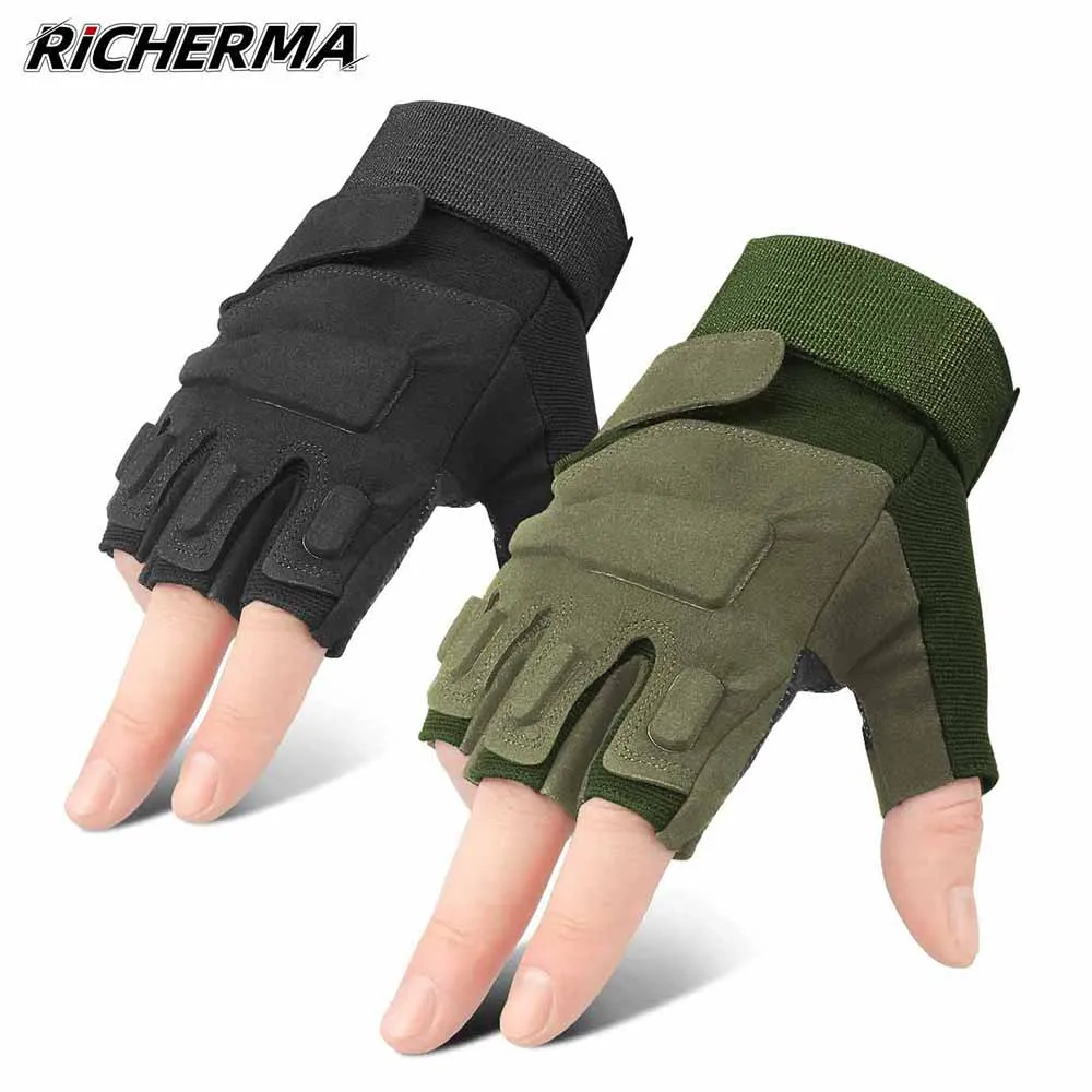 green biker gloves