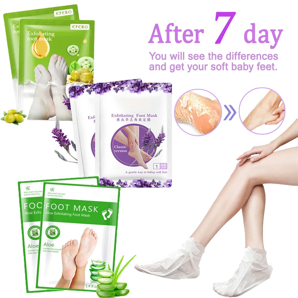 2-10pcs Exfoliating Foot Mask Foot For Remove Dead Skin Calluses Heel Crack Repair Foot Mask Pedicure Socks Foot Skin Care-animated-img