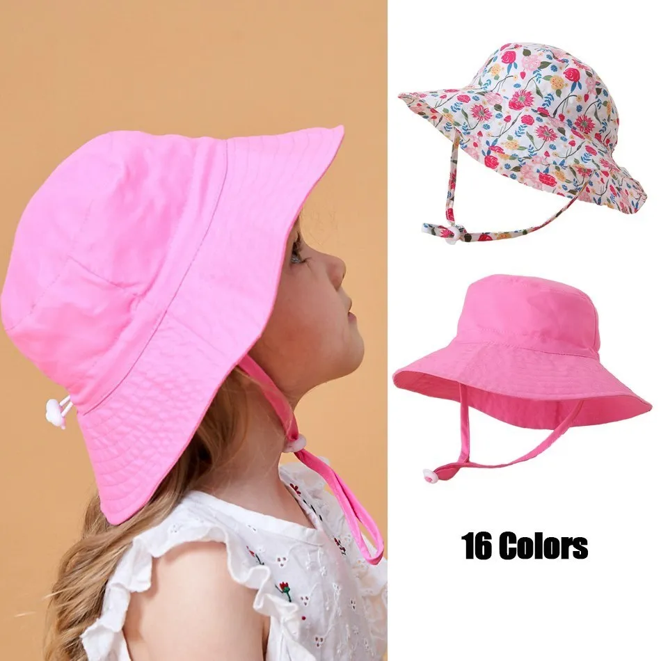 Children Hat Toddler Boys Girls Summer Cartoon Panama Sun Hat Baby Beach Fisherman Bucket Hat Kids Ear Cover Caps 0-8 Years-animated-img