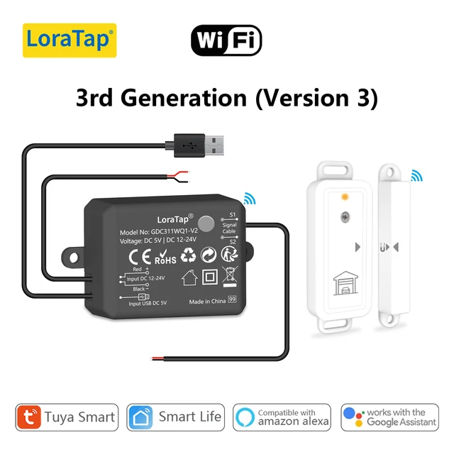LoraTap Tuya Smart Life DC 12-24V Switch Module for Roller Shutter