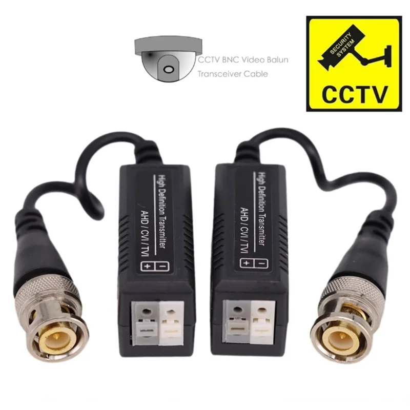 1Pair Twisted Transmitter HD AHD CVI TVI Video Balun UTP 1080p 5MP 8MP 4K BNC to RJ45 Converter for CCTV Camera preview-1