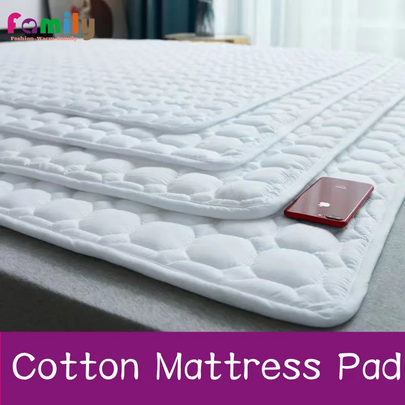 Cotton Hotel Single Double Non-Slip Mat Hotel Thin Mattress Protective Pad Student Dormitory Bed Cotton-Padded Mattress Cushion-animated-img