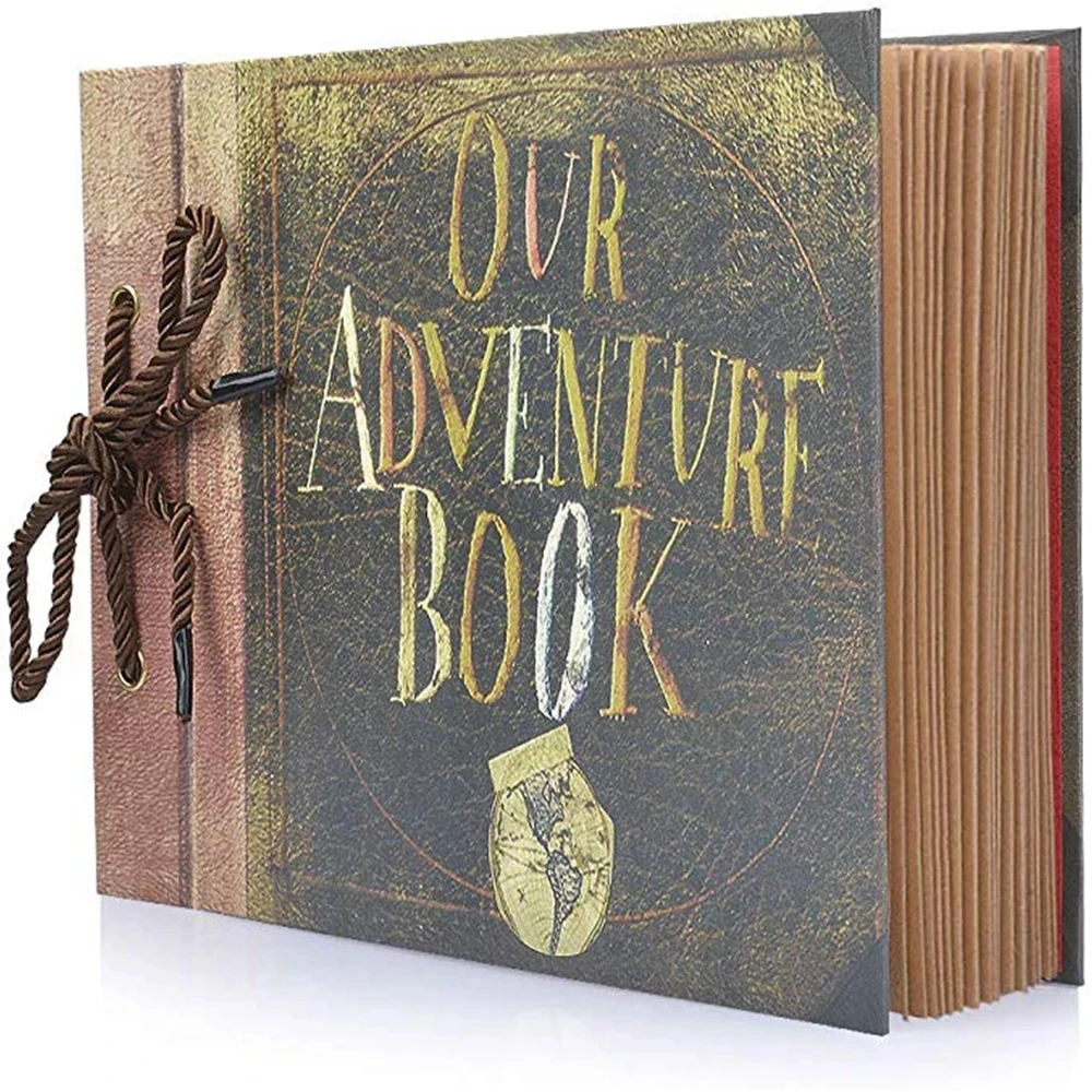 180 Page DIY Travel Photo Album Our Adventure Book Leather Retro Creative  Anniversary Album Wedding Memory