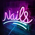 Wall Hanging LED Neon Light, Nail Neon Sign, Beauty Salon, Nail Shops, USB Powered, Business Wall Decor, Acrylic Neon Sign preview-1