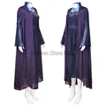 2024 Women Agatha Costume Fancy Halloween Witch Harkness Cosplay Purple Dress With Cloak Suit Ladies Carnival Party Outfits preview-2