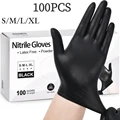 100PCS Black Nitrile Gloves Household Kitchen Bathroom Cleaning Gloves Dishwashing Nail Art Hair Dye Pets Latex Free Shipping