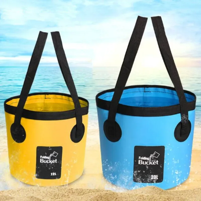 12L 20L Bowl Sink Washing Bag Car Wash Bucket Portable Outdoor Travel Foldable Water Multifunction Folding-animated-img