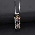 Fashion Vintage Stainless Steel Time Hourglass Snake Pendant Necklace Trendy Men's Accessories preview-4