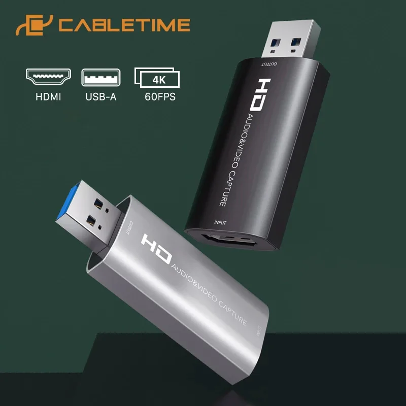Купить Компьютерные компоненты CABLETIME 4K Video Capture Card USB 3.