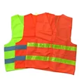 Night High Visibility Fluorescent Traffic Reflective Work Vest Warp Knitted Fabric Warning Reflective Safety Vests